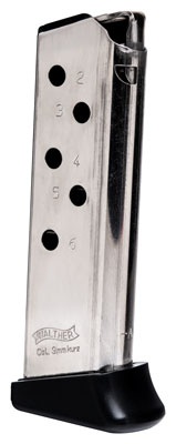Walther Magazine Ppk 380.380 Automatic Colt Pistol 6 Rounds Finger Rest Nkl