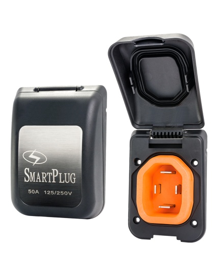 SmartPlug 50 Amp Male Non-Metallic Inlet Cover - Black
