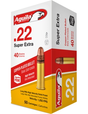Aguila High-Vel.22 LR 40 Grain Lead-Round Nose 2000 Rounds Case Lot