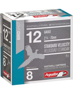 Aguila Shotshell 12 Gauge 2.75" 1-1/8 Ounce #8 250 Rounds Case Lot