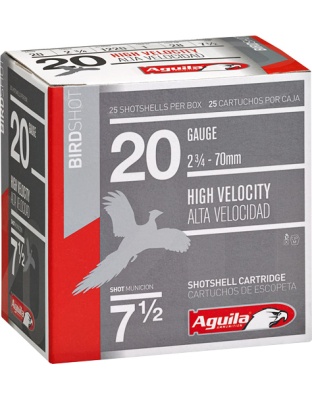 Aguila Shotshell 20 Gauge 2.75" 1 Ounce #7.5 250 Rounds Case Lot