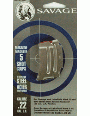 Savage Magazine Mkii Series..22 LR/.17HM2 5 Rounds Stainless