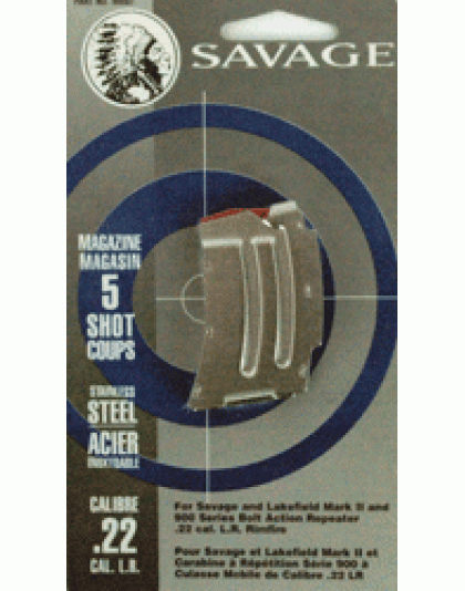Savage Magazine Mkii Series..22 LR/.17HM2 5 Rounds Stainless