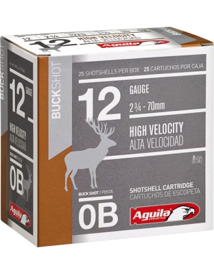 Aguila Shotshell 12 Gauge 2.75" 0 Buck 25 Rounds 10 Boxes per Case