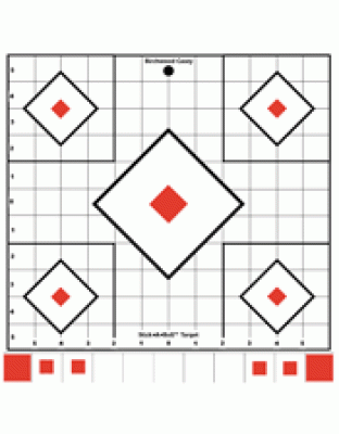 Birchwood Casey B/C Target Stick-A-Bull 12" Sight-in 5 Targets