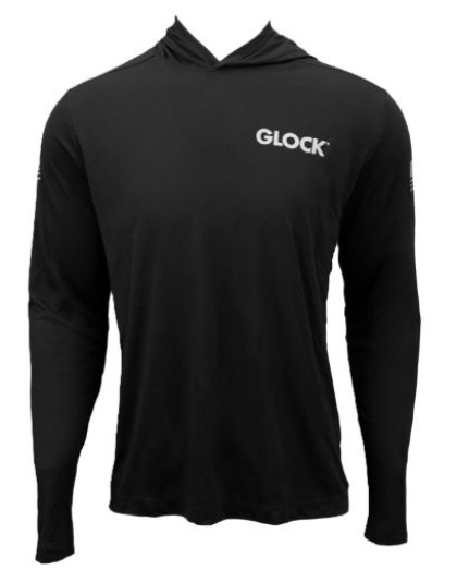 Glock Hooded Performance Long Sleeve Shirt Large Black