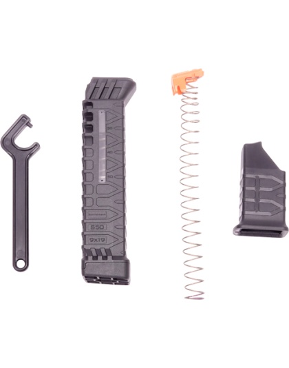 Ati Magazine for Glock 17/19 9 mm Schmeisser S50 50 Rounds Black