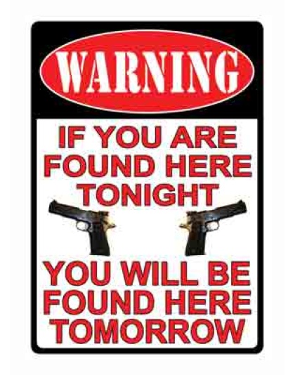 Rivers Edge Sign 12"X17" "Warning If You're Found Here"