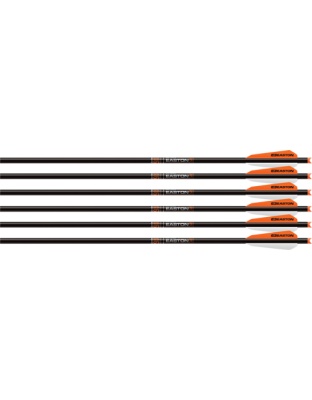 Easton Xbow Bolt 9 mm Carbon 22" with 3" Vanes Half Moon 6-Pack — Model 630075