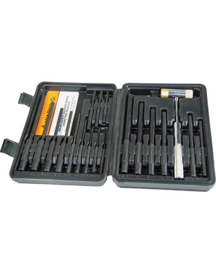 Wheeler Roll Pin Punch Master Set 18-Punches/1-Hammer/Case