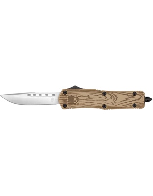 Cobratec Knives Medium FS3 Out-the-Front 3" D2 Wood Grain Cerakote Drop Point