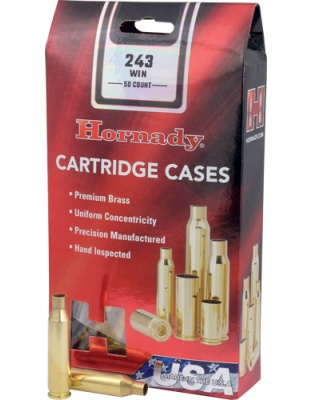 Hornady Unprimed Cases 243 Win 50 Pack 5-Pack/Cs