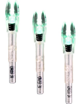Nockturnal Shift Lighted Nock Universal Green 3-Pack