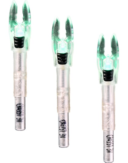Nockturnal Shift Lighted Nock Universal Green 3-Pack