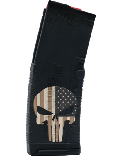Black Rain Ordnance Magazine AR-15 30 Rounds 5.56" Punisher with Flag Etched