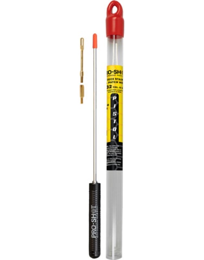 Pro-Shot Products Stainless 1-Piece Pistol Cleaning Rod 8".22 Caliber & Up