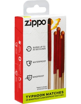 Zippo Typhoon Matches 25 Windproof & Waterproof Matches