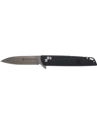 Smith & Wesson Knife 24/7 Crossbar Folder 3.25" Stainless Steel/Black Gentleman Carry