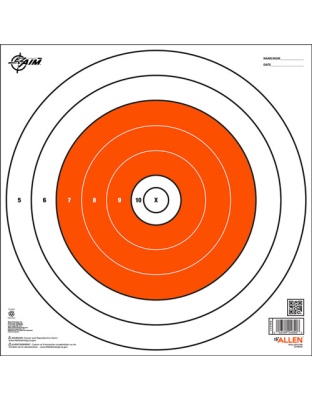 Allen Ez Aim Paper Bullseye Target 12-Pk 12"X12"