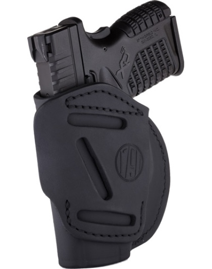 1791 Gunleather 4-Way Multi Fit SZ3 Glock 26/Sim Black Right-Hand Outside-the-Waistband Holster