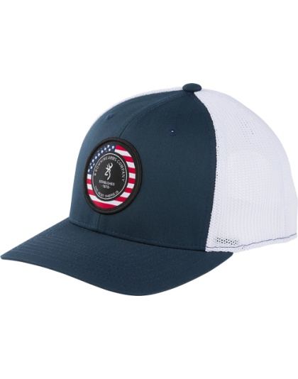 Browning Cap Freedom 110 Mesh Back Circle Patch Navy/White