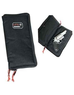 GPS Pistol Sleeve Large Lockable Zipper Black Nylon