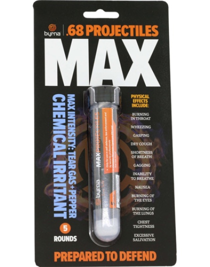 Byrna Technologies Max Projectiles 5 Count Tube .68 Caliber