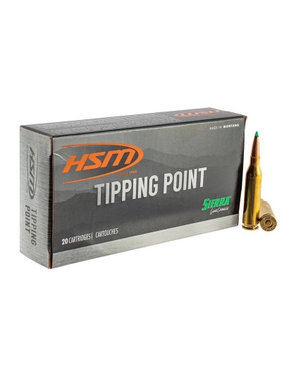 HSM Tipping Point 2 Rifle Ammunition 7mm-08 Rem 162 gr SST 20/ct