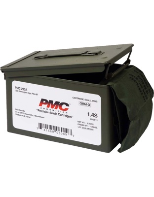 PMC 223 Rem 55 Grain Full Metal Jacket Boat Tail 840 Rounds M2A1 Can with Bandoleer