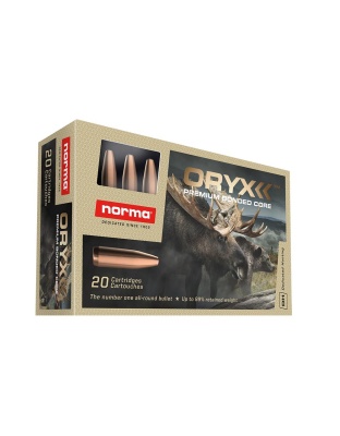 Norma ORYX Rifle Ammunition.308 Win 180gr JSP 2612 fps 20/ct
