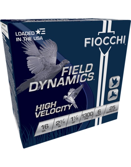 Fiocchi 16 Gauge 2.75" 1-1/8 Ounce #6 1300 Feet Per Second 25 Rounds 10 Boxes per Case
