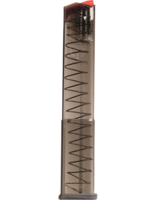 Elite Tactical Systems Group Ets Magazine for Glock 9 mm 32 Rounds Carbon Smoke Fit 17/19