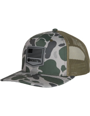 Beretta Cap Pm Trucker R 112 Rubber Patch Green Duck Camo