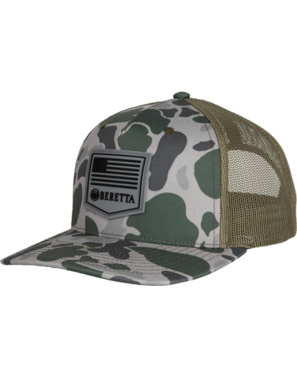 Beretta Cap Pm Trucker R 112 Rubber Patch Green Duck Camo