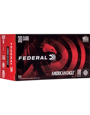 Federal Ae 30 Carbine 110 Grain Full Metal Jacket 50 Rounds 10 Boxes per Case