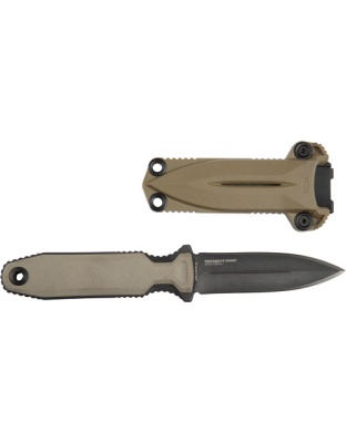 SOG Knife Pentagon Fx Covert 3.41" Dbl Edge Blade Flat Dark Earth