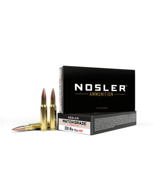 Nosler Custom Competition Match Grade Rifle Ammunition.308 Win 175 gr OTM 2600 fps 20/ct