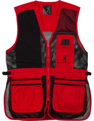 Browning Mesh Shooting Vest R-Hand 3XL Black/Red Trim
