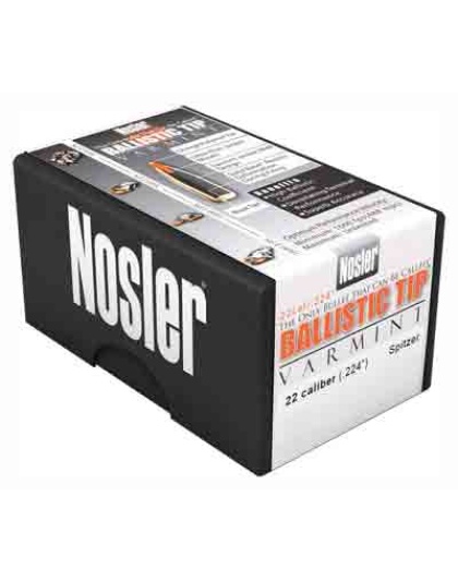 Nosler Bullets 22 Caliber .224 60 Grain Ballistic Tip 100 Count