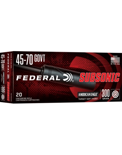 Federal 45-70 Gov 300 Grain Sp Subsonic 20 Rounds