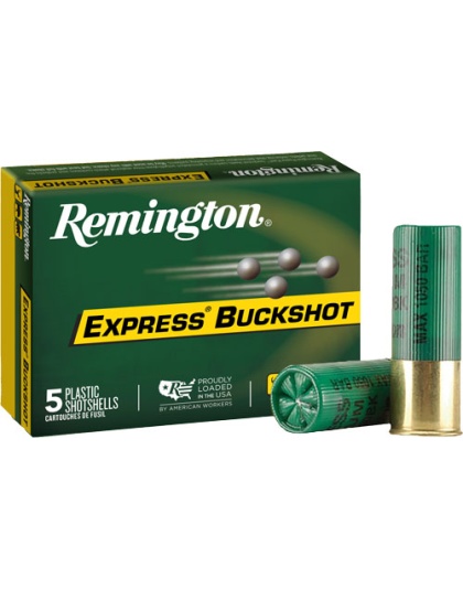 Remington Buckshot 12 Gauge 3" 00 Buck 15 Pellets 5 Rounds 50 Boxes per Case