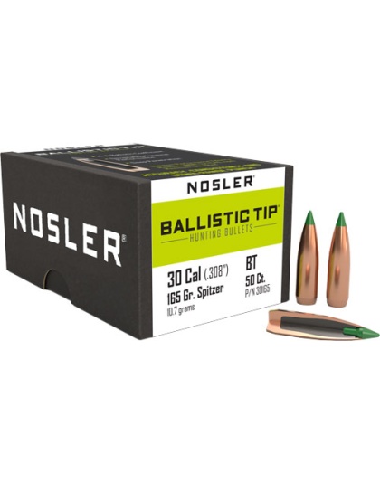 Nosler Bullets 30 Caliber.308 165 Grain Ballistic Tip 50 Count