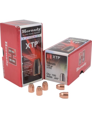 Hornady Bullets 10 mm.400 Caliber 155 Grain XTP 100 Count 25 Boxes per Case