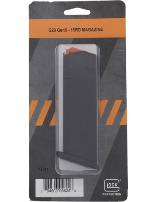 Glock Oem Magazine GEN5 G20 10 mm 15 Rounds Orange Follower