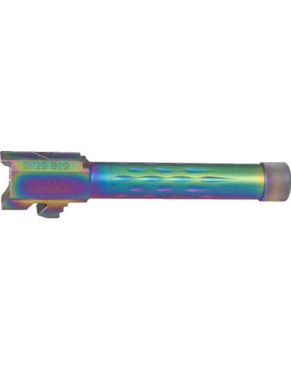 Faxon Firearms Fits Glock 19 Barrel 9 mm Flame Flute Threaded Chameleon