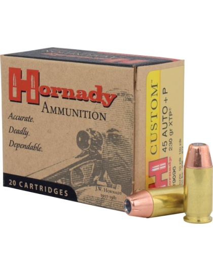 Hornady 45 Automatic Colt Pistol +P 230 Grain XTP 20 Rounds 10 Boxes per Case