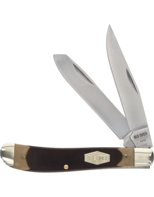 Old Timer Knife Gunstock Trppr 2-Blade 3.1" Stainless Steel Delrin