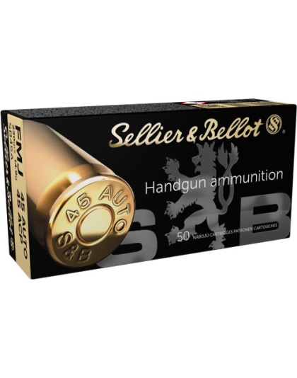 Sellier & Bellot S&b 45 Automatic Colt Pistol 230 Grain Full Metal Jacket-Round Nose 50 Rounds 20 Boxes per Case