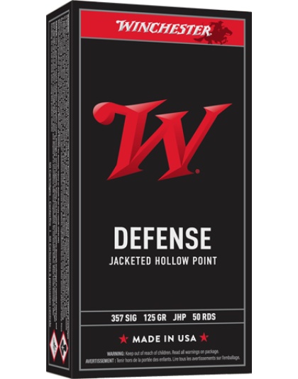 Winchester Ammunition USA 357 SIG 125 Grain Jacketed Hollow Point 50 Rounds 10 Boxes per Case