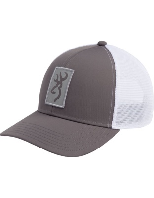 Browning Cap Beacon Logo Gray with Rectangle Patch Adjustable